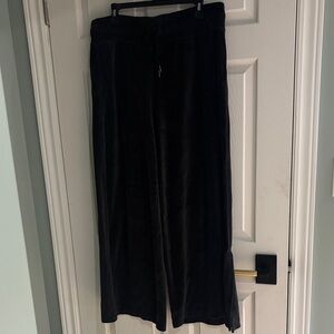 Lululemon Black Wide Leg Velour Lounge pants